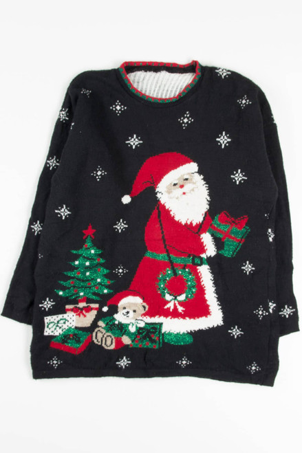 Black Santa Ugly Christmas Pullover 57775