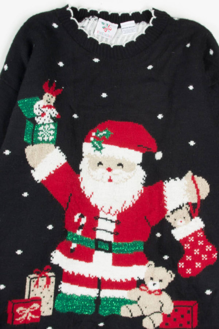 Black Santa Ugly Christmas Pullover 57778