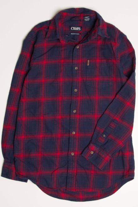 Navy & Red  Chaps Flannel Shirt 4161
