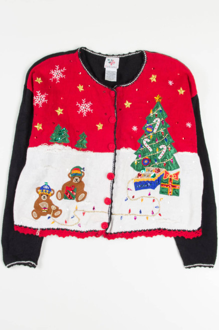 Multicolor Bears Ugly Christmas Cardigan 57787