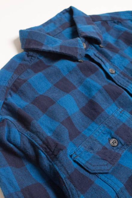 Bright Blue Faded Glory Flannel Shirt 4285