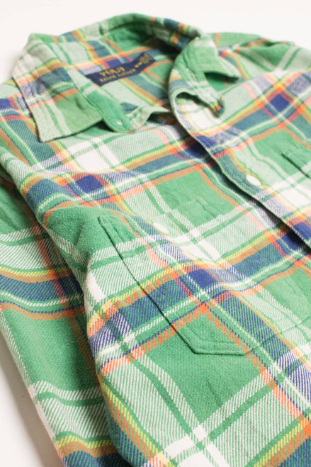 Green Polo By Ralph Lauren Flannel Shirt 4270