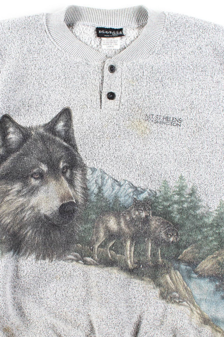 Vintage Mt. St Helens Wolves Sweater
