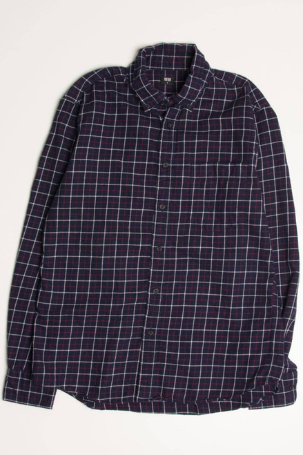 Navy Uni Qlo Flannel Shirt 4316