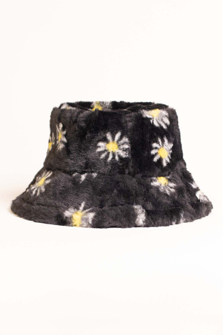 Fur Daisy Bucket Hat