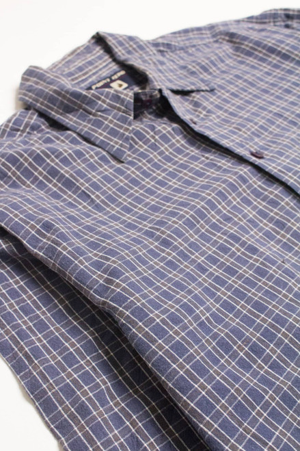 Slate Blue Point Zero Button Up Shirt 4223