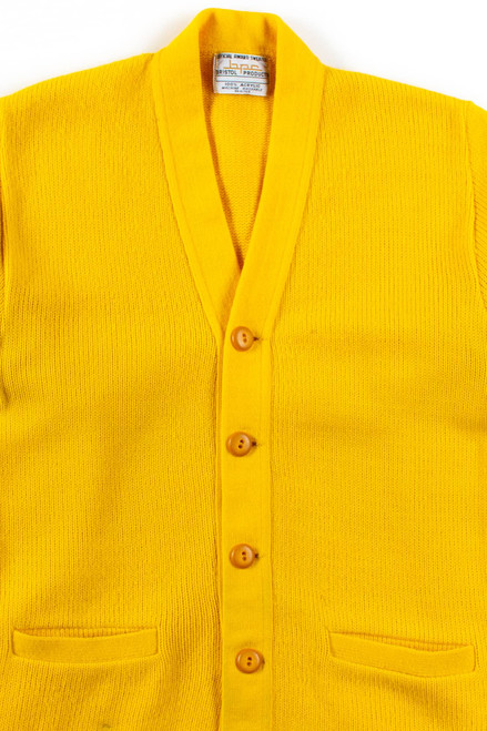 Vintage Yellow Cardigan Sweater