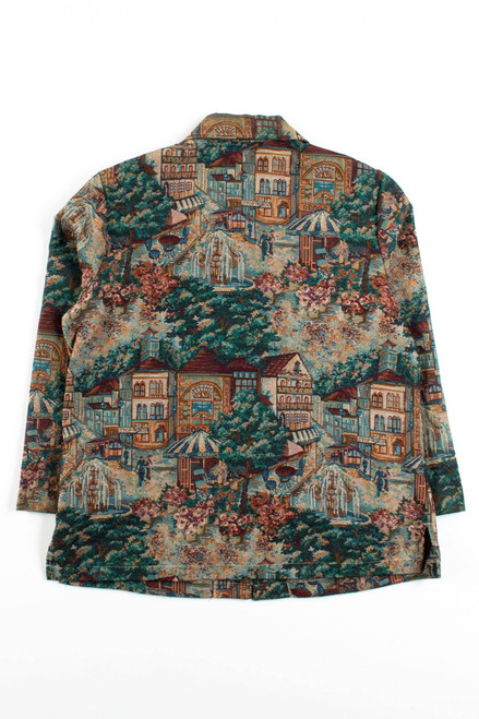 Vintage Old City Streets Button Up Jacket