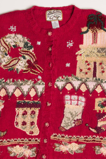 Red Stockings Ugly Christmas Cardigan 57871