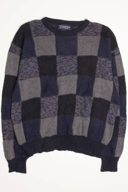 Blue Checkered 80s Sweater 3545