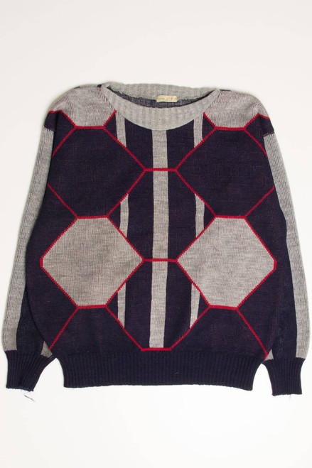 Vintage 80s Hexagon Sweater 3566