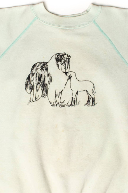 Vintage Collie & Lamb Sweatshirt