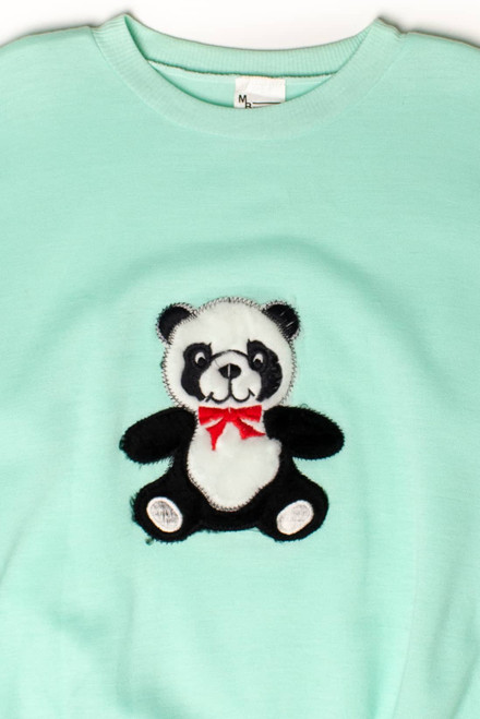 Vintage Fuzzy Panda Sweatshirt (1980s)