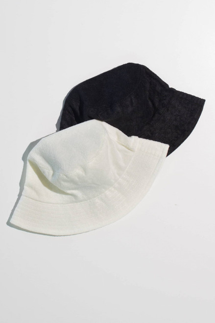 Ivory Terry Cloth Bucket Hat