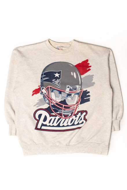 Vintage New England Patriots Helmet Sweatshirt (1990s)