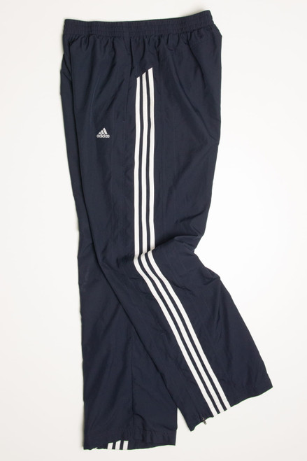 Navy 3 Striped Adidas Track Pants (sz. M)