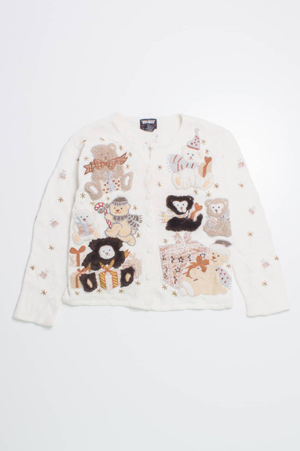 White Ugly Christmas Cardigan 58607