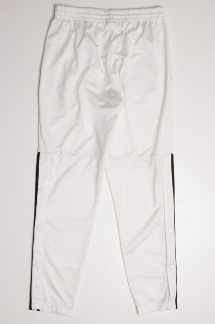 White Adidas Snap Calves Track Pants (sz. L)