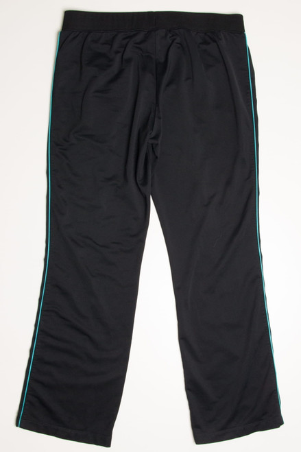 Black & Teal Striped Nike Track Pants (sz. XL)