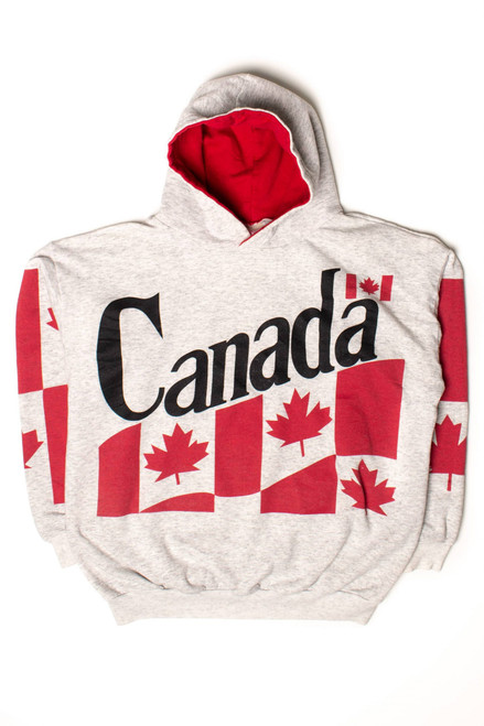 Vintage Canada Flags Hoodie