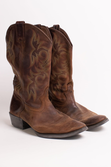 Flame Embroidered Justin Cowboy Boots (11.5 D)