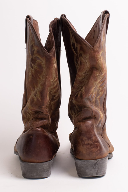 Flame Embroidered Justin Cowboy Boots (11.5 D)