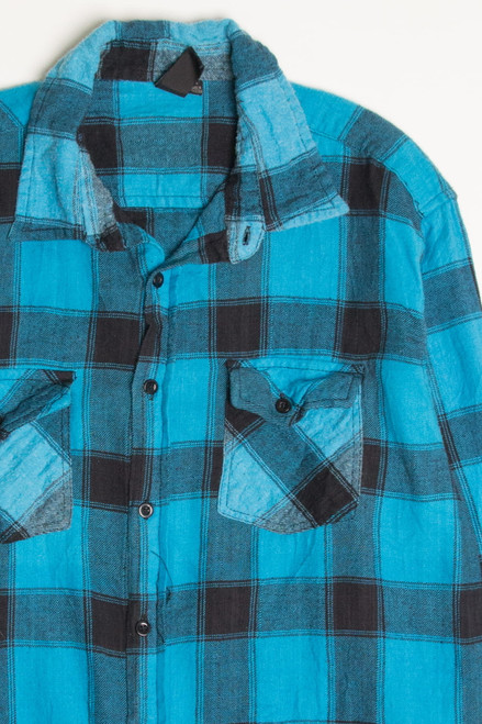 Bright Blue Burnside Flannel Shirt 4361