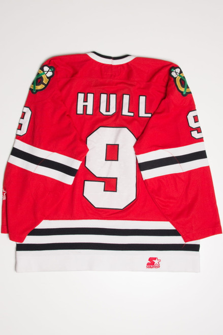 Vintage Chicago Blackhawks #9 Bobby Hull Starter Hockey Jersey