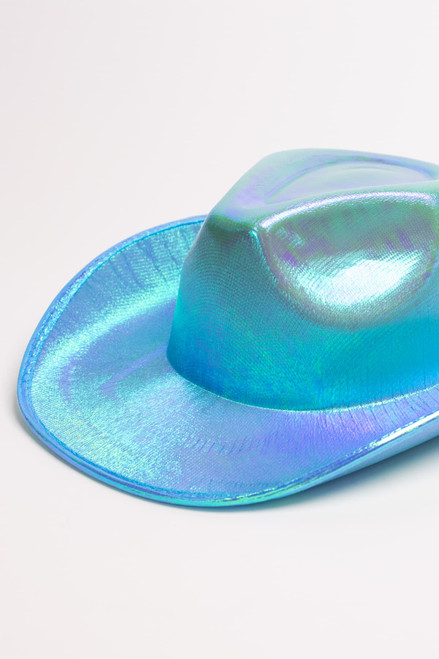 Turquoise Iridescent Cowboy Hat