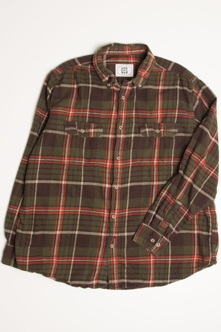 Olive & Brown Mott & Grand Flannel Shirt 4367