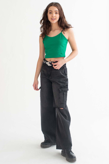 Kelly Green Cropped Cami