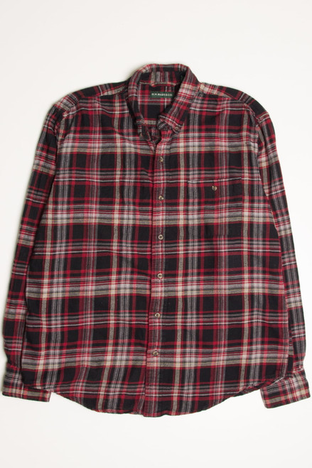 Black & Red G.H. Bass Flannel Shirt 4379