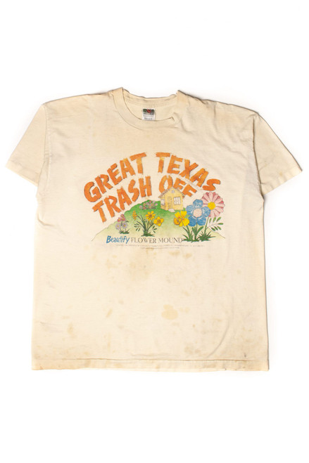 Vintage Stained Great Texas Trash Off T-Shirt