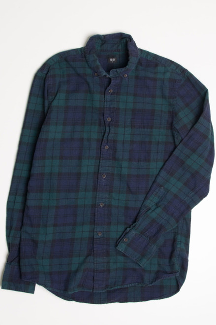 Blue Uni Qlo Flannel Shirt 4396