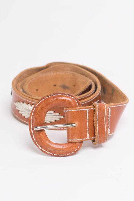 Liz Claiborne Y2K Leather  Buckle Belt