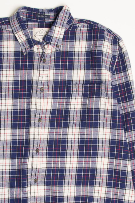 Blue St. John's Bay Flannel Shirt 4382