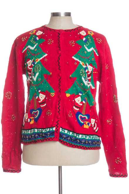 Red Ugly Christmas Cardigan 33857