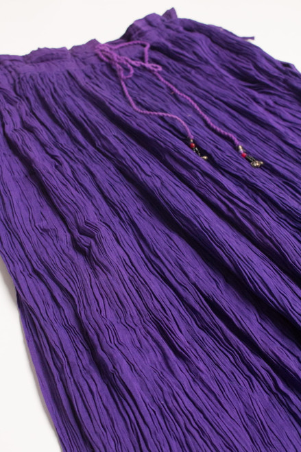 Purple Crinkle Festival Maxi Skirt 549 - Ragstock.com