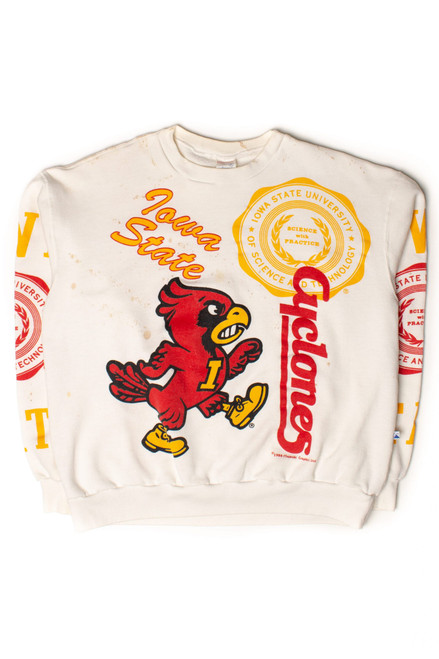 Vintage Iowa State Cyclones All Over Graphic Sweatshirt (1988)