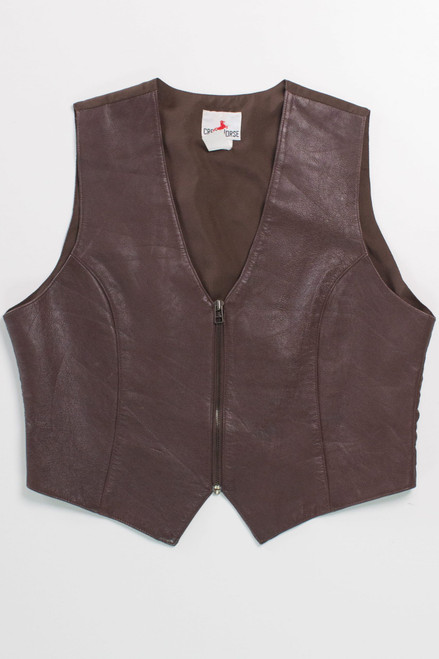 Vintage Zip Up Leather Vest