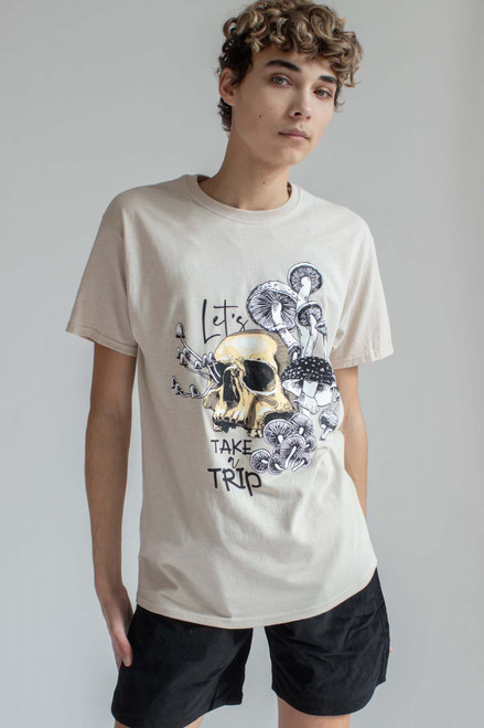 Let's Take A Trip Skull Mushroom T-Shirt