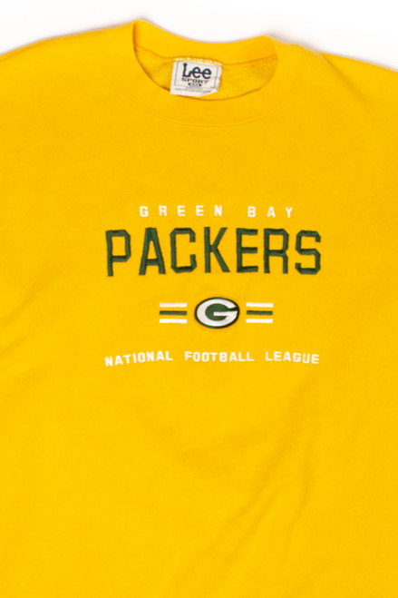 Vintage Yellow Green Bay Packers Sweatshirt (1990s)