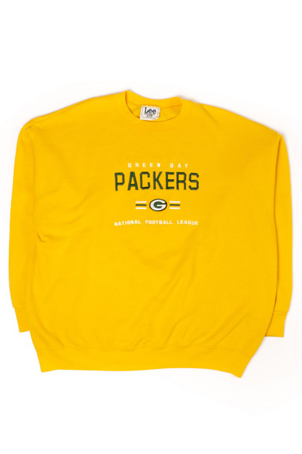 Vintage Yellow Green Bay Packers Sweatshirt (1990s)