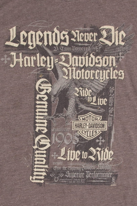 Vintage Legends Never Die Harley Davidson T-Shirt