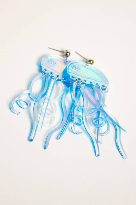 Holographic Jellyfish Earrings