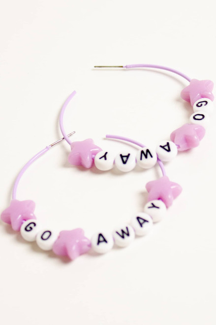 Go Away Stars Hoop Earrings