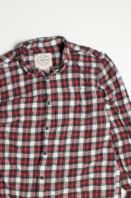 Vintage Red St. John's Bay Flannel Shirt