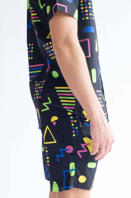 Neon Circuits Cotton Shorts