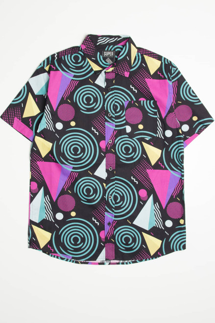 Vertigo Swirls Woven Button Up Shirt