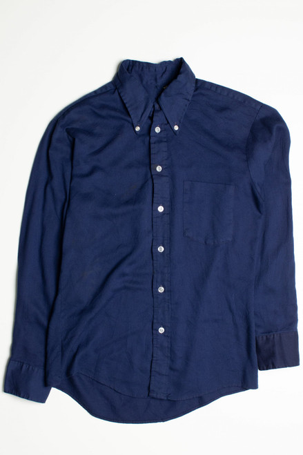 Vintage Navy Blue Button Up Shirt